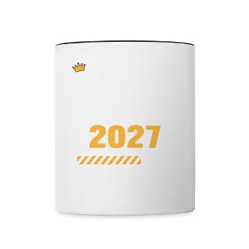 Großer Bruder 2027 Loading - Tasse zweifarbig - Weiß/Schwarz - Vorne