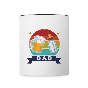 First Time Dad 2026 - Tasse zweifarbig - Weiß/Schwarz - Vorne