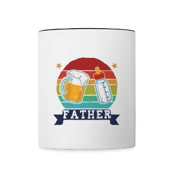 First Time Father 2027 - Tasse zweifarbig - Weiß/Schwarz - Vorne
