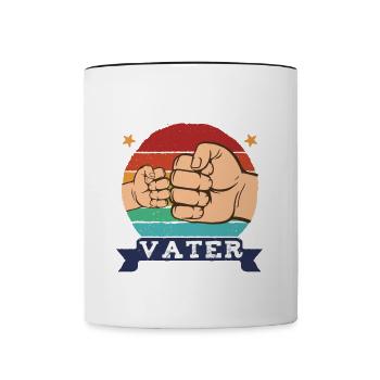 Ich werde Vater 2026 Schwangerschaft Werdender - Tasse zweifarbig - Weiß/Schwarz - Vorne