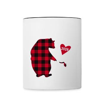 Grande Sœur Ours 2028 - Mug contrasté - blanc/noir - Devant
