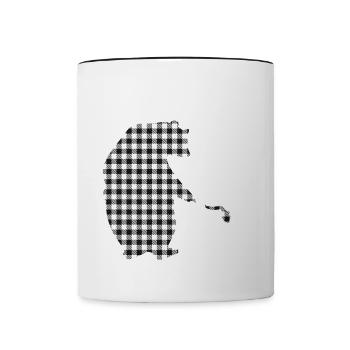 Pawpaw Bear - Contrasting Mug - white/black - Front