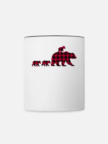 Mama Bear - Tasse zweifarbig - Weiß/Schwarz