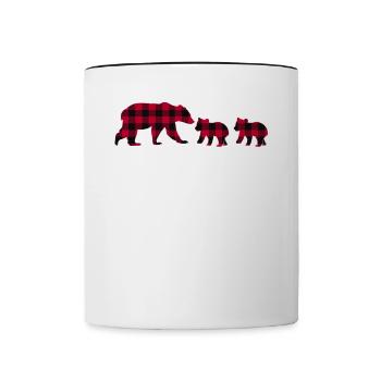 Mama Bear - Tasse zweifarbig - Weiß/Schwarz - Vorne