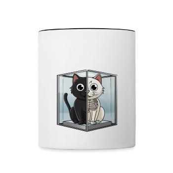 Schrödinger's Cat Dead And Alive - Tasse zweifarbig - Weiß/Schwarz - Vorne