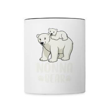 Nonna Bear - Contrasting Mug - white/black - Front