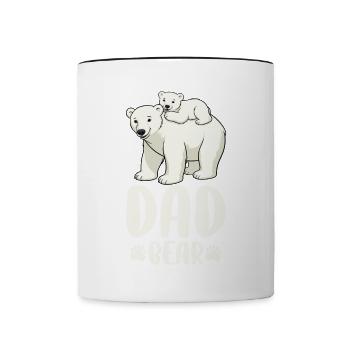 Dad Bear - Contrasting Mug - white/black - Front