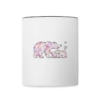 Maman Ours - Mug contrasté - blanc/noir - Devant