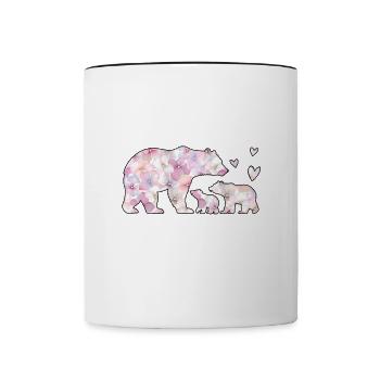 Abuela Bear - Contrasting Mug - white/black - Front