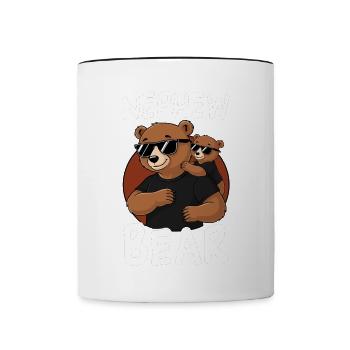 Nephew Bear - Contrasting Mug - white/black - Front