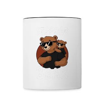Stepdad Bear - Tasse zweifarbig - Weiß/Schwarz - Vorne