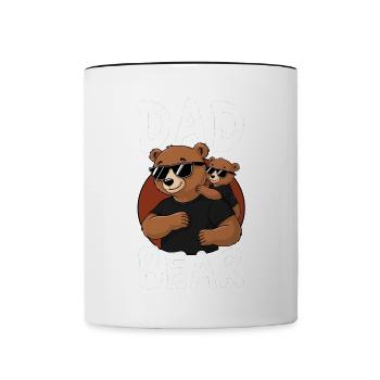 Dad Bear - Contrasting Mug - white/black - Front