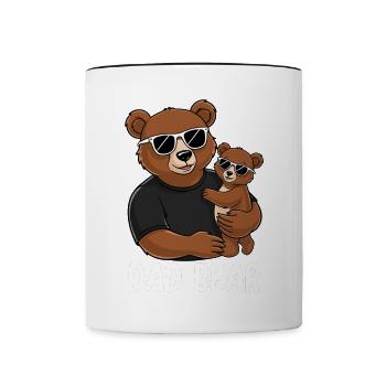 Dad Bear - Contrasting Mug - white/black - Front