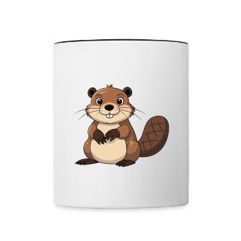 Beaver Whisperer - Tasse zweifarbig - Weiß/Schwarz - Vorne
