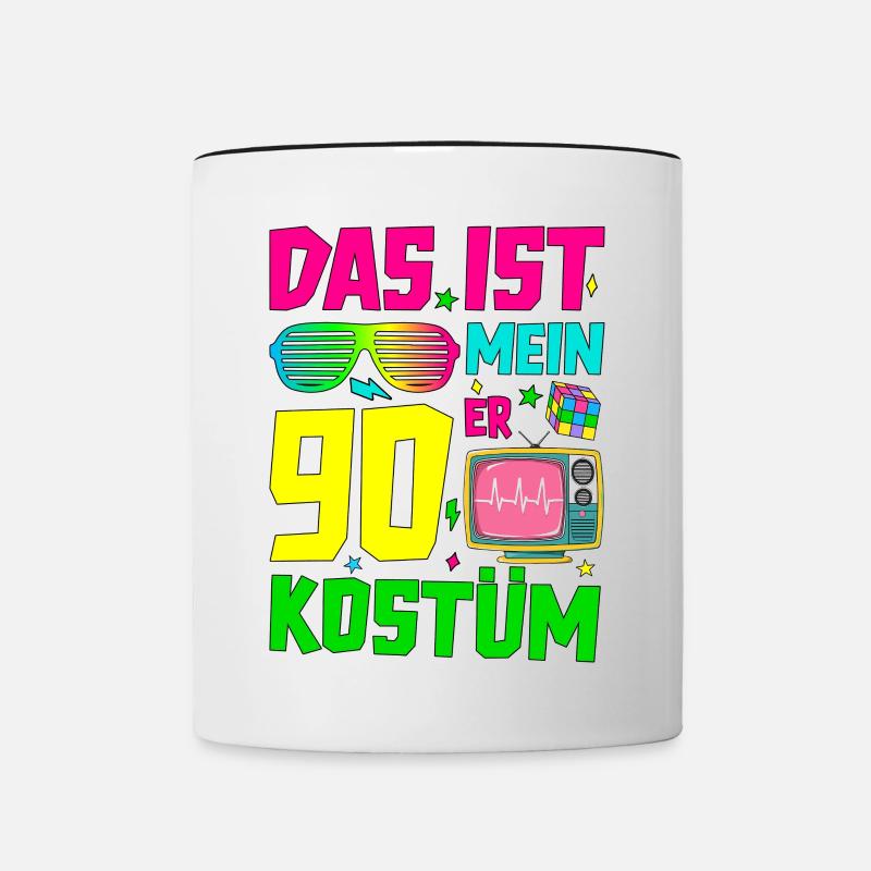 C’est mon costume des années 90 - Mug contrasté - blanc/noir