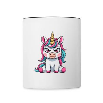 Don't look at me in this tone Unicorn - Contrasting Mug - white/black - Front