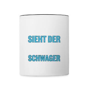 So Sieht Der Beste Schwager Der Welt Aus - Tasse zweifarbig - Weiß/Schwarz - Vorne