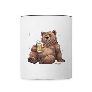 Die Lage Ist Besäufniserregend - Tasse zweifarbig - Weiß/Schwarz - Vorne