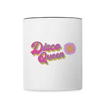 Retro Lifestyle Vintage Groovy Party Disco Clubs - Contrasting Mug - white/black - Front