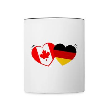 The German-Canadian partnership - Contrasting Mug - white/black - Front