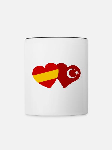 Die spanisch türkische Liebe - Tasse zweifarbig - Weiß/Schwarz