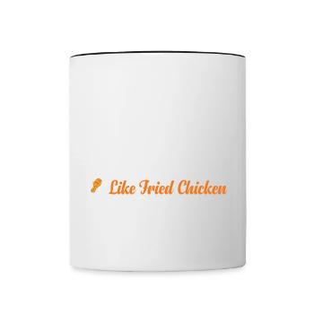 Glück Brathähnchen Foodaholic Fast Food Cadeaux - Mug contrasté - blanc/noir - Devant