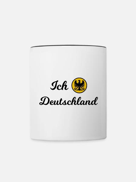 Für die Deutschen - Tasse zweifarbig - Weiß/Schwarz