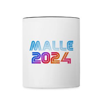 Malle 2024 - Tasse zweifarbig - Weiß/Schwarz - Vorne