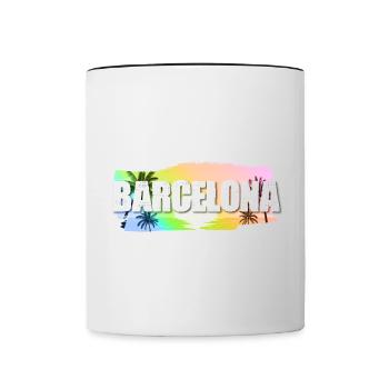 Barcelona - Tasse zweifarbig - Weiß/Schwarz - Vorne