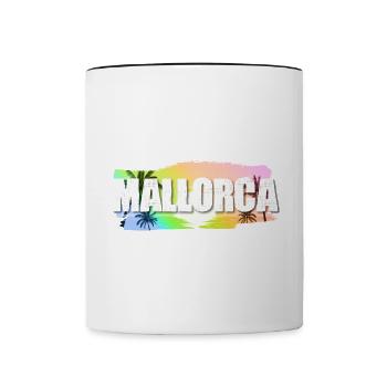 Mallorca - Tasse zweifarbig - Weiß/Schwarz - Vorne