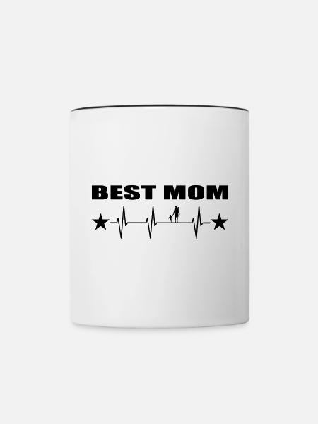 Mama - Tasse zweifarbig - Weiß/Schwarz