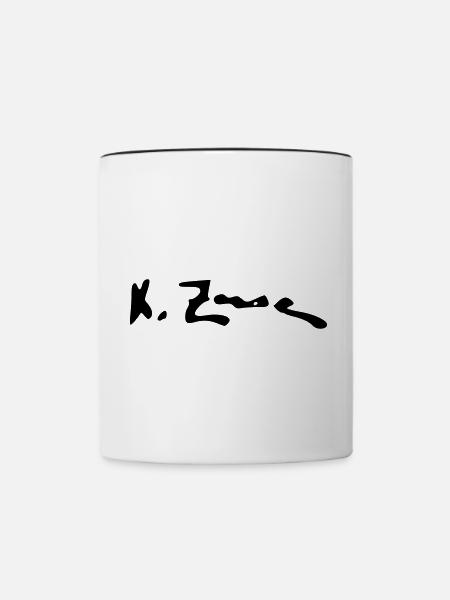 Konrad Zuse Unterschrift - Tasse zweifarbig - Weiß/Schwarz