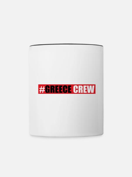 Greece Crew - Tasse zweifarbig - Weiß/Schwarz