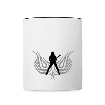 Gitarrist - Tasse zweifarbig - Weiß/Schwarz - Vorne