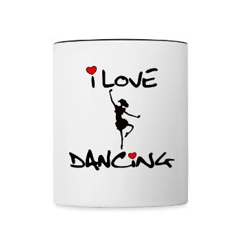 Dancing - Tasse zweifarbig - Weiß/Schwarz - Vorne