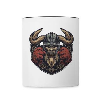 Wikinger Boxer MMA - Tasse zweifarbig - Weiß/Schwarz - Vorne