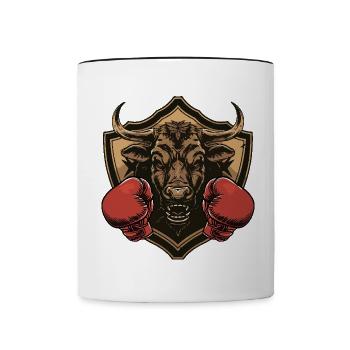 Bull Bull Boxer MMA - Contrasting Mug - white/black - Front