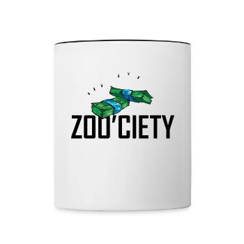 Zoo'ciety - ein Dschungel des Reichtums - Tasse zweifarbig - Weiß/Schwarz - Vorne