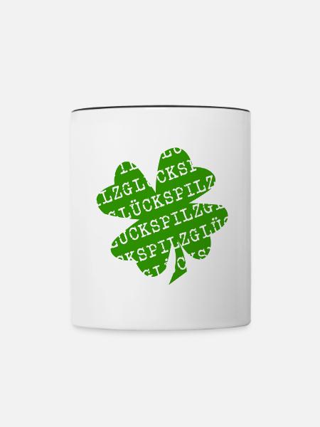 GLÜCKSPILZ (coloured) - Tasse zweifarbig - Weiß/Schwarz