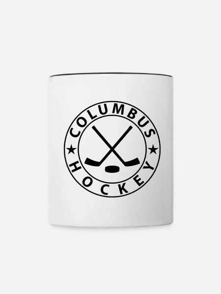 Columbus Eishockey - Tasse zweifarbig - Weiß/Schwarz
