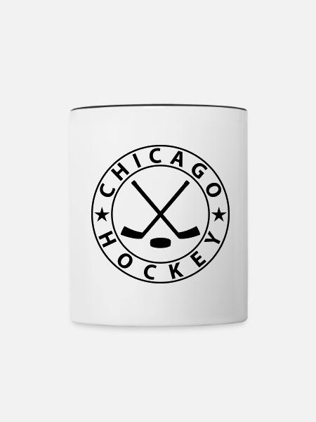Chicago Eishockey - Tasse zweifarbig - Weiß/Schwarz