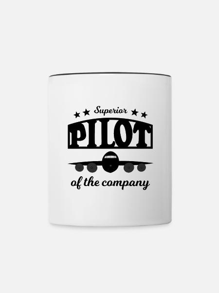 Die Piloten - Tasse zweifarbig - Weiß/Schwarz