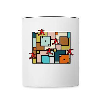 Parkour Traceur Freerun CityParkour Jump-Art - Contrasting Mug - white/black - Front
