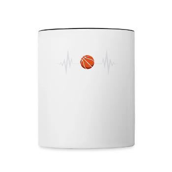Basketball Spieler Basketballer Sprüche Geschenk - Tasse zweifarbig - Weiß/Schwarz - Vorne