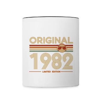 1982 - Tasse zweifarbig - Weiß/Schwarz - Vorne