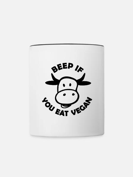 Die veganen Feinschmecker - Tasse zweifarbig - Weiß/Schwarz