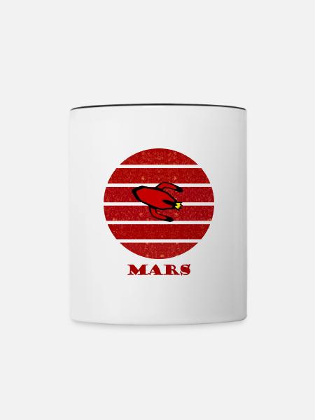 Die Reise zum Mars - Tasse zweifarbig - Weiß/Schwarz