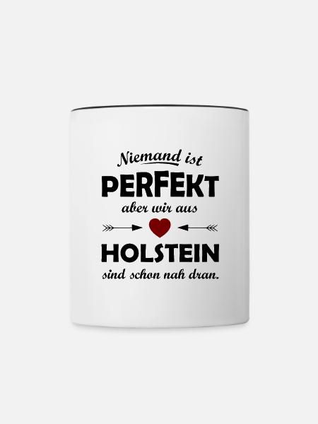 Die Heimat in Holstein - Tasse zweifarbig - Weiß/Schwarz