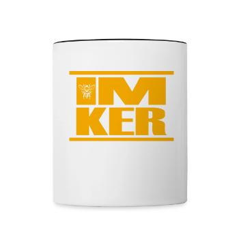 imker honigdealer let it bee - Tasse zweifarbig - Weiß/Schwarz - Vorne