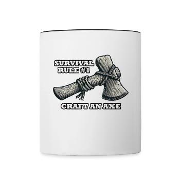 Survival Rule #1 - Contrasting Mug - white/black - Front